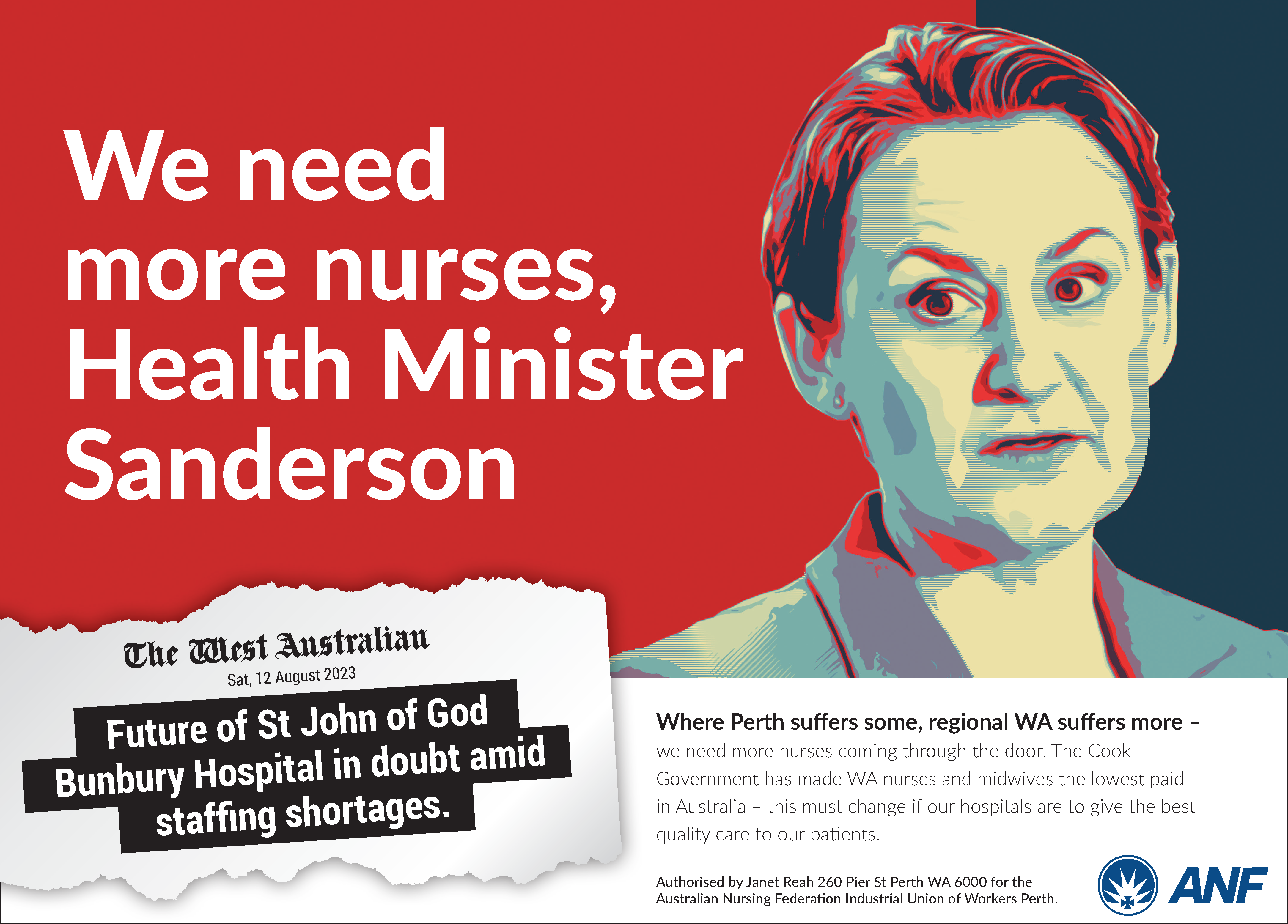 We need more nurses Health Minister Sanderson